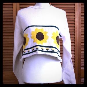 Sunflower ‘crop’ sweater 🌻